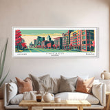 Chicago Illinois Panoramic Travel Poster Canvas Print