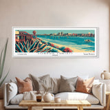 Corpus Christi Texas Panoramic Travel Poster Canvas Print