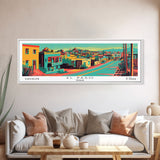 El Paso Texas Panoramic Travel Poster Canvas Print