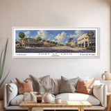 Port St. Lucie Florida Panoramic Print, Stylish Framed Canvas Print, City Travel Poster, Home Decor, Office Wall Art, Gift Idea