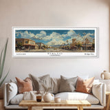 Rialto California Panoramic Print, Modern Framed Canvas Print, Travel Poster Art, Home Decoration, Wall Art, Office Decor