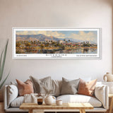 Riverside California Panoramic Print, Creative Framed Canvas Print, Travel Poster Art, Living Room Decor, Home Wall Art, Gift Idea