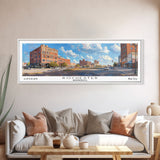 Rochester Minnesota Panoramic Print, Beautiful Framed Canvas Print, Travel Poster Art, Living Room Decor, Home Wall Art