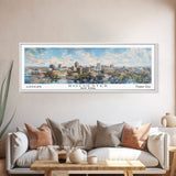 Rochester New York Panoramic Print, Stylish Framed Canvas Print, Travel Poster Art, Home Decoration, Living Room Wall Art