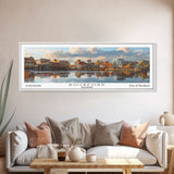 Rockford Illinois Panoramic Print, Trendy Framed Canvas Print, City Travel Poster, Home Decor, Office Wall Art, Gift Idea