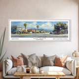 Salinas California Panoramic Print, Artistic Framed Canvas Print, Travel Poster Art, Home Decor, Living Room Wall Art