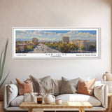 San Jose California Panoramic Print, Artistic Framed Canvas Print, City Travel Poster, Home Decoration, Office Wall Art