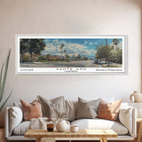 Santa Ana California Panoramic Print, Elegant Framed Canvas Print, Travel Poster Art, Home Decor, Living Room Wall Art