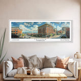 Tacoma Washington Travel Poster, Framed Canvas Print, Office Art, Wall Hanging, Travel Gift, Living Room Art, Vintage Style