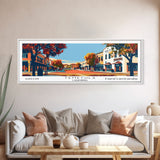 Temecula California Panoramic Art, Mid Century Modern Framed Canvas Print, Retro Pop Art Travel Poster, Office Wall Art, Home Decoration