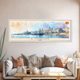 A Coruña Spain Travel Art, City Art, Framed Canvas Print or Metal Wall Art, Europe Travel Poster, Panoramic Wall Art, Extra Wide Wall Art