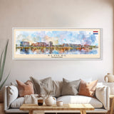 Almere Netherlands Wall Art, Panoramic Travel Poster, Panoramic Framed Canvas Print, City Wall Art, Wall Hanging Home Decor, Travel Art