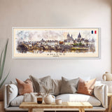 Angers France Wall Art, Panoramic Travel Poster, Panoramic Framed Canvas Print, City Wall Art, Wall Hanging Home Decor, Travel Art