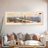 Bonn Germany Travel Print Wall Art, Panoramic City Art, Travel Art, Wall Decor, Vacation Gift, Framed Canvas Print Or Metal Art