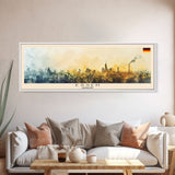 Essen Germany Travel Print Wall Art, Panoramic City Art, Travel Art, Wall Decor, Vacation Gift, Framed Canvas Print Or Metal Art