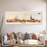 Genk Belgium Travel Print Wall Art, Panoramic City Art, Travel Art, Wall Decor, Vacation Gift, Framed Canvas Print Or Metal Art