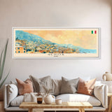 Genoa Italy Travel Art, City Art, Framed Canvas Print or Metal Wall Art, Europe Travel Poster, Panoramic Wall Art, Extra Wide Wall Art