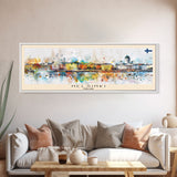 Helsinki Finland Travel Art, City Art, Framed Canvas Print or Metal Wall Art, Europe Travel Poster, Panoramic Wall Art, Extra Wide Wall Art