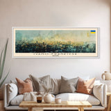 Ivano Frankivsk Travel Art, City Art, Framed Canvas Print or Metal Wall Art, Europe Travel Poster, Panoramic Wall Art, Extra Wide Wall Art