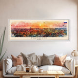 Ivanovo Russia Panoramic Travel Poster, Framed Canvas Print or Metal Wall Art, Travel Art, Home Decor, Panoramic Painting, Midcentury Art