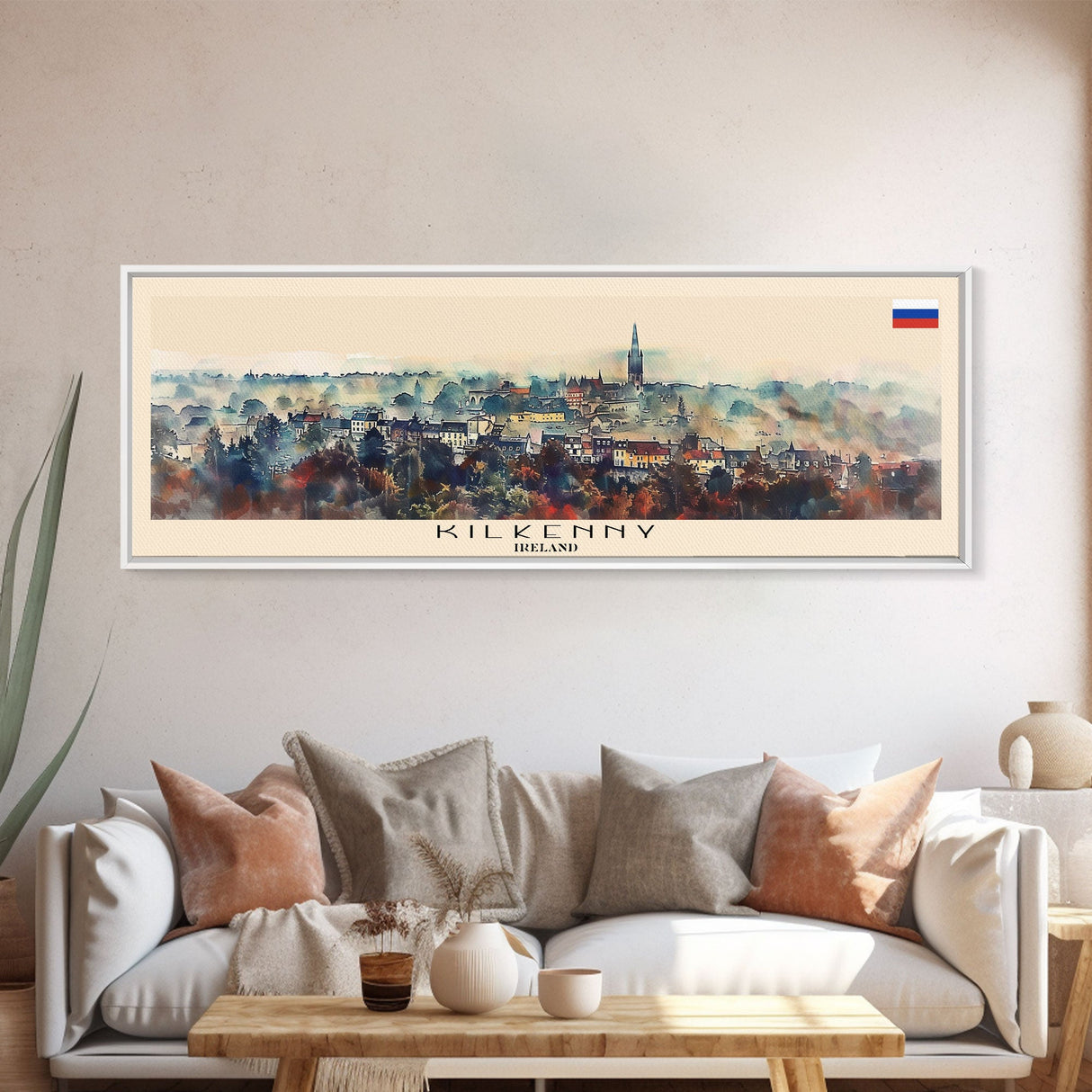 Kilkenny Ireland Travel Print Wall Art, Panoramic City Art, Travel Art, Wall Decor, Vacation Gift, Framed Canvas Print Or Metal Art