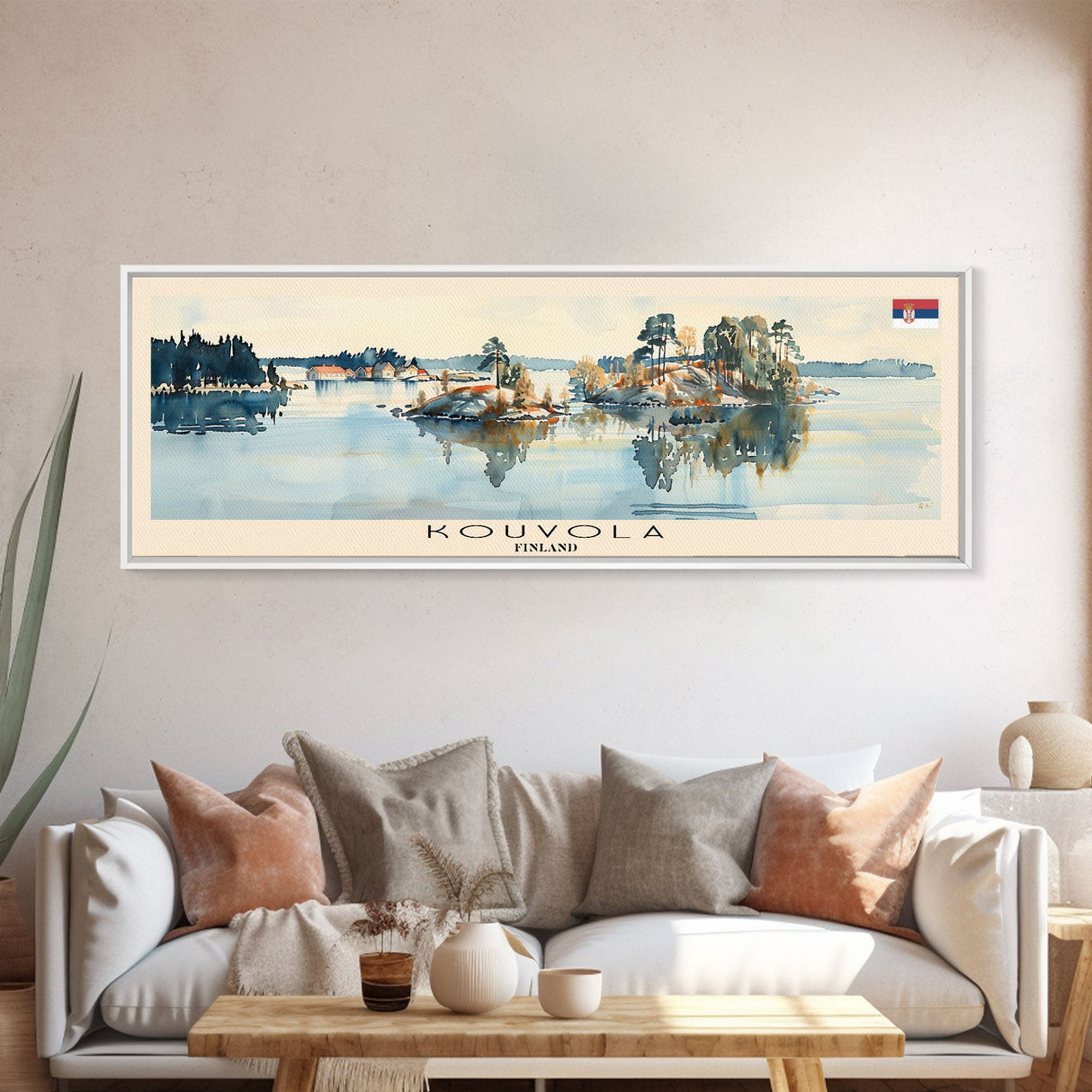 Kouvola Finland Wall Art, Panoramic Travel Poster, Panoramic Framed Canvas Print, City Wall Art, Wall Hanging Home Decor, Travel Art