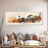 Kruevac Serbia Travel Art, City Art, Framed Canvas Print or Metal Wall Art, Europe Travel Poster, Panoramic Wall Art, Extra Wide Wall Art