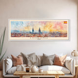 Logroño Spain Travel Art, City Art, Framed Canvas Print or Metal Wall Art, Europe Travel Poster, Panoramic Wall Art, Extra Wide Wall Art