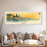 Lund Sweden Travel Print Wall Art, Panoramic City Art, Travel Art, Wall Decor, Vacation Gift, Framed Canvas Print Or Metal Art