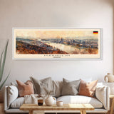 Mannheim Germany Travel Print Wall Art, Panoramic City Art, Travel Art, Wall Decor, Vacation Gift, Framed Canvas Print Or Metal Art