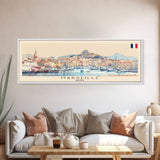 Marseille France Travel Print Wall Art, Panoramic City Art, Travel Art, Wall Decor, Vacation Gift, Framed Canvas Print Or Metal Art