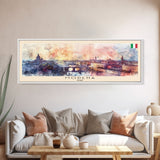 Modena Italy Travel Print Wall Art, Panoramic City Art, Travel Art, Wall Decor, Vacation Gift, Framed Canvas Print Or Metal Art