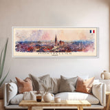 Montpellier France Wall Art, Panoramic Travel Poster, Panoramic Framed Canvas Print, City Wall Art, Wall Hanging Home Decor, Travel Art