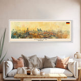 Munich Germany Wall Art, Panoramic Travel Poster, Panoramic Framed Canvas Print, City Wall Art, Wall Hanging Home Decor, Travel Art