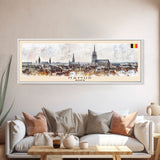 Namur Belgium Wall Art, Panoramic Travel Poster, Panoramic Framed Canvas Print, City Wall Art, Wall Hanging Home Decor, Travel Art