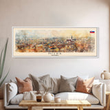 Nitra Slovakia Wall Art, Panoramic Travel Poster, Panoramic Framed Canvas Print, City Wall Art, Wall Hanging Home Decor, Travel Art