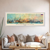 Novorossiysk Russia Wall Art, Panoramic Travel Poster, Panoramic Framed Canvas Print, City Wall Art, Wall Hanging Home Decor, Travel Art