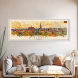 Nuremberg Germany Travel Art, City Art, Framed Canvas Print or Metal Wall Art, Europe Travel Poster, Panoramic Wall Art, Extra Wide Wall Art