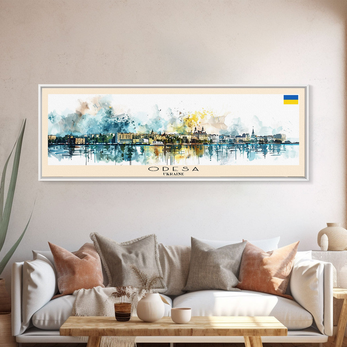 Odesa Ukraine Travel Print Wall Art, Panoramic City Art, Travel Art, Wall Decor, Vacation Gift, Framed Canvas Print Or Metal Art