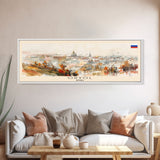 Oryol Russia Wall Art, Panoramic Travel Poster, Panoramic Framed Canvas Print, City Wall Art, Wall Hanging Home Decor, Travel Art