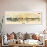 Randers Denmark Travel Art, City Art, Framed Canvas Print or Metal Wall Art, Europe Travel Poster, Panoramic Wall Art, Extra Wide Wall Art