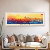 Rzeszow Poland Wall Art, Panoramic Travel Poster, Panoramic Framed Canvas Print, City Wall Art, Wall Hanging Home Decor, Travel Art