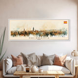 Salamanca Spain Travel Print Wall Art, Panoramic City Art, Travel Art, Wall Decor, Vacation Gift, Framed Canvas Print Or Metal Art