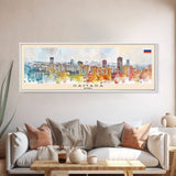 Samara Russia Wall Art, Panoramic Travel Poster, Panoramic Framed Canvas Print, City Wall Art, Wall Hanging Home Decor, Travel Art