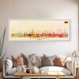 Stuttgart Germany Wall Art, Panoramic Travel Poster, Panoramic Framed Canvas Print, City Wall Art, Wall Hanging Home Decor, Travel Art