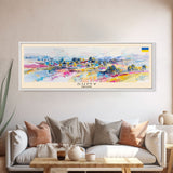 Sumy Ukraine Travel Art, City Art, Framed Canvas Print or Metal Wall Art, Europe Travel Poster, Panoramic Wall Art, Extra Wide Wall Art