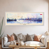 Szczecin Poland Travel Print Wall Art, Panoramic City Art, Travel Art, Wall Decor, Vacation Gift, Framed Canvas Print Or Metal Art