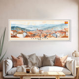 Terrassa Spain Wall Art, Panoramic Travel Poster, Panoramic Framed Canvas Print, City Wall Art, Wall Hanging Home Decor, Travel Art