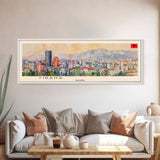 Tirana Albania Travel Art, City Art, Framed Canvas Print or Metal Wall Art, Europe Travel Poster, Panoramic Wall Art, Extra Wide Wall Art