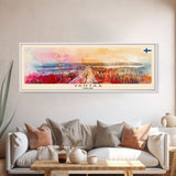 Vantaa Finland Travel Art, City Art, Framed Canvas Print or Metal Wall Art, Europe Travel Poster, Panoramic Wall Art, Extra Wide Wall Art